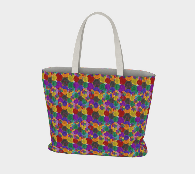 Bubbling With Pride Large Tote Bag | LGBTQ+ Pride Decor