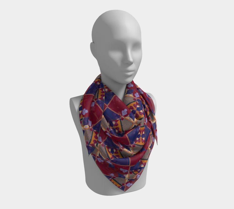 Ujamaa Square Silk Scarf | Afrocentric Fashion & Black Pride