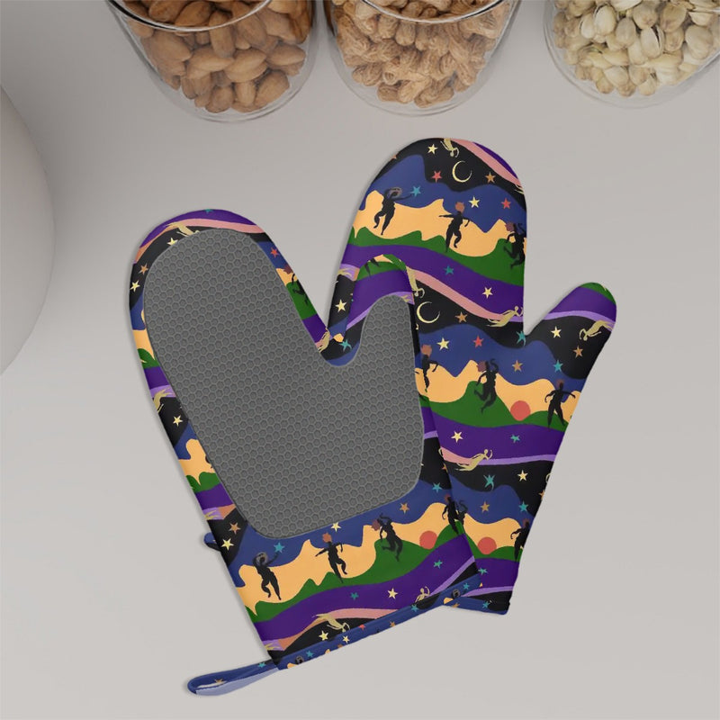 Autumn Dancers Silicone Oven Mitts