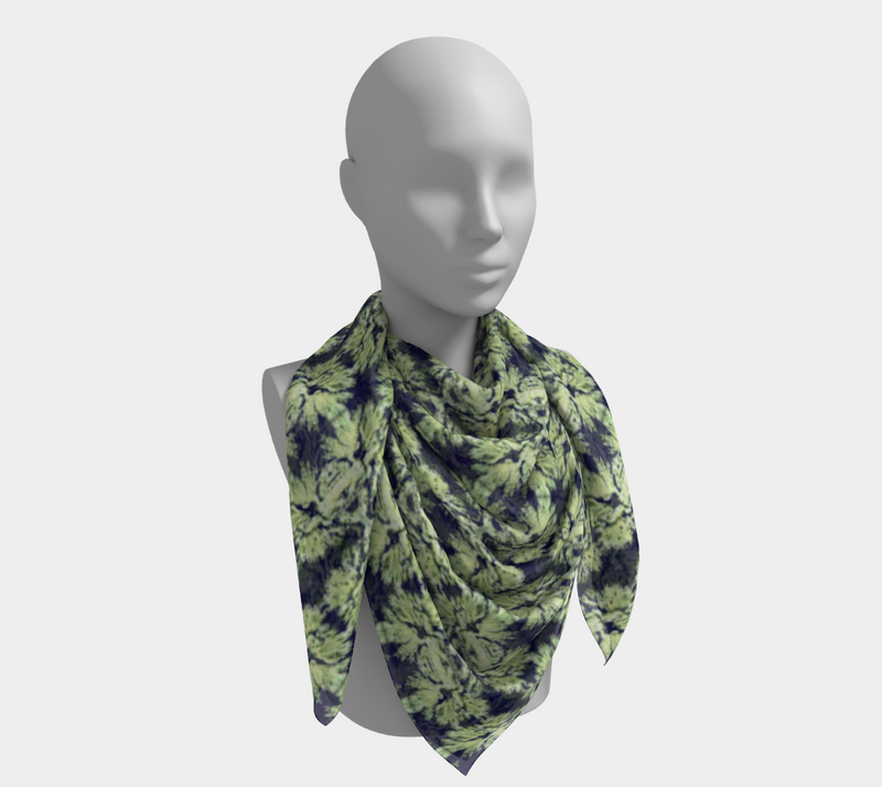 Lovin Lichen Square Silk Scarf | Queer Art & Black Pride