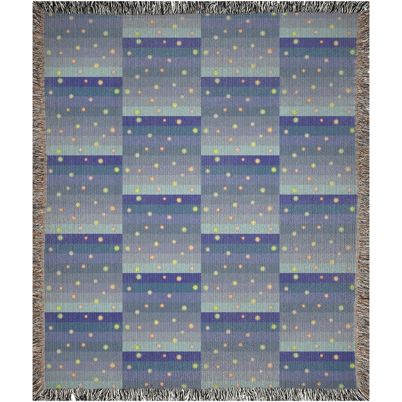 Winter Star Basket Woven Blanket | Afrocentric Home Decor