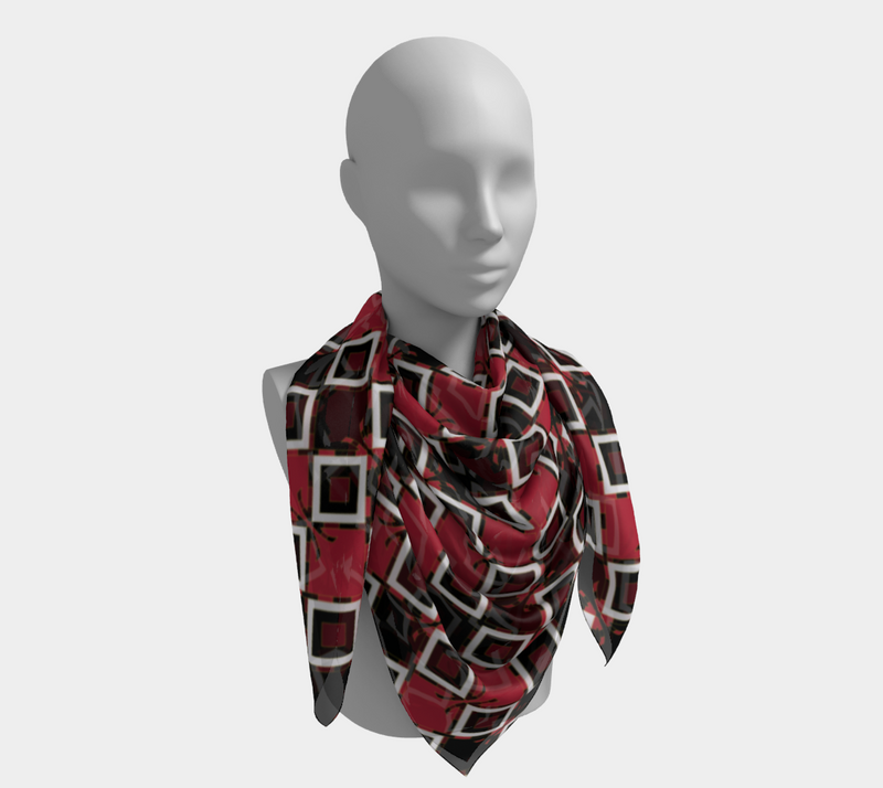 Garabato Pathways Square Silk Scarf | Afrocentric Fashion