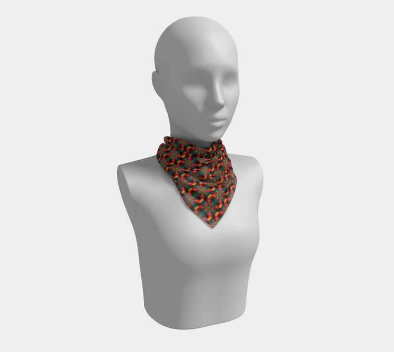 Spiritual Science Square Silk Scarf | Black Spiritual Art