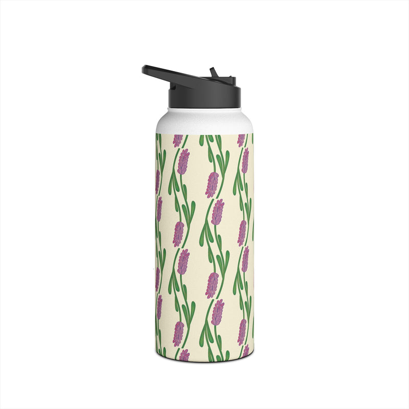 A Touch Of Lavender Stainless Steel Slender Water Bottle