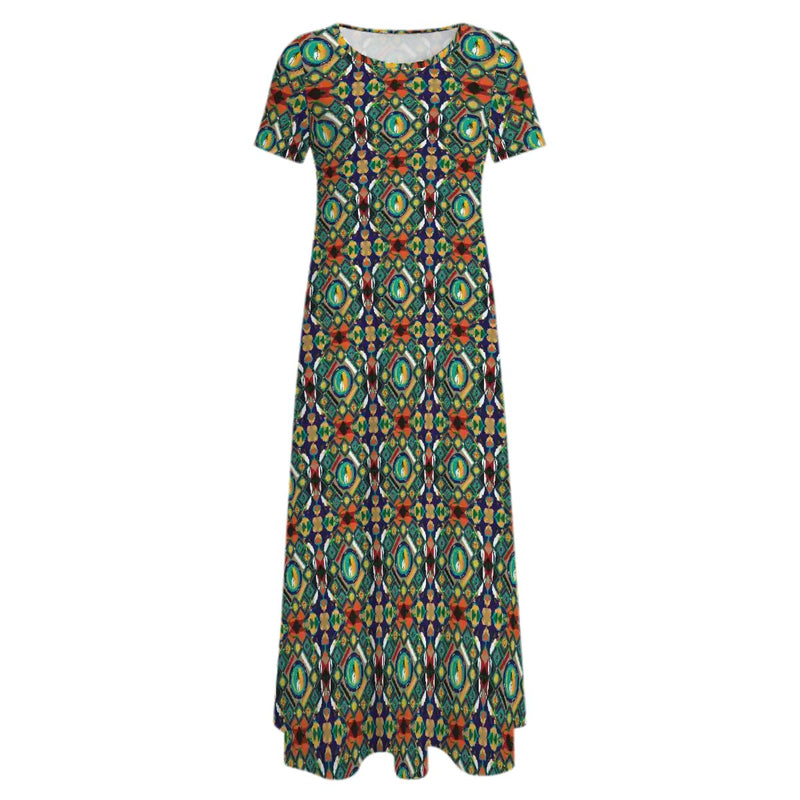 Morrison's Center Crew Neck Short Sleeve Maxi Dress