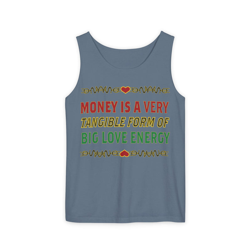 Money Is A Tangible Form Of Love Energy Tank Top | Black Wealth Affirmation