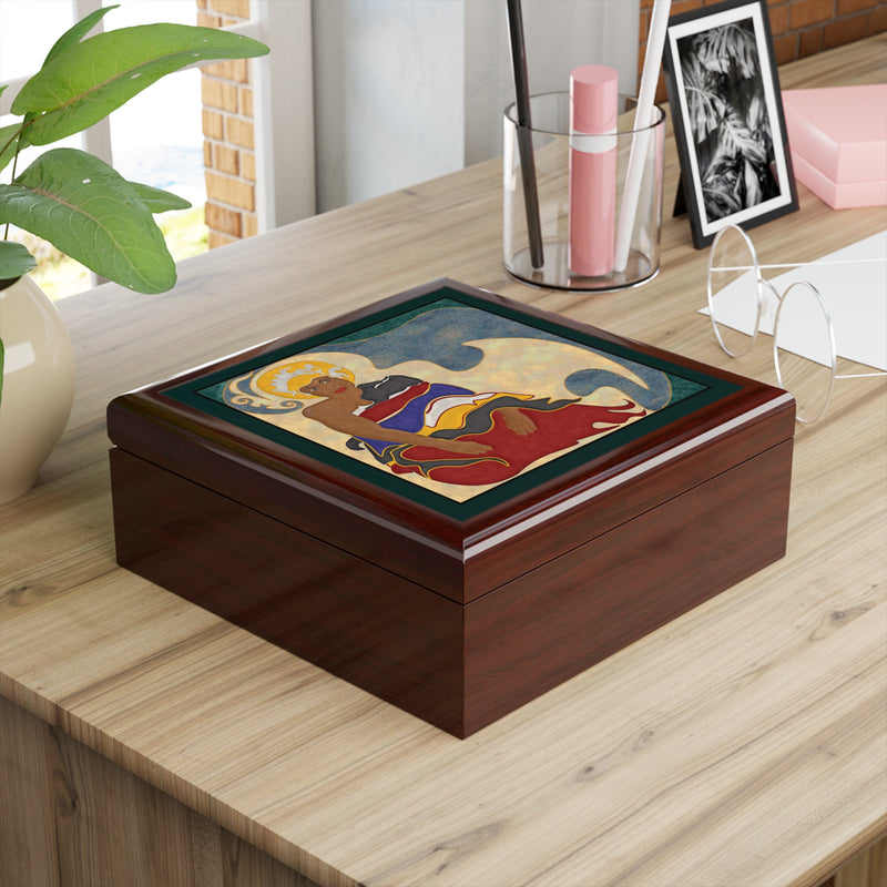 Queen Mother Jewelry Box | Black Women's Empowerment Decor