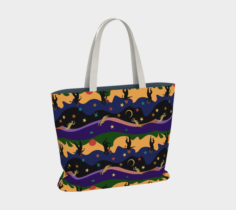 Autumn Dancers Large Tote Bag | Black Queer Art