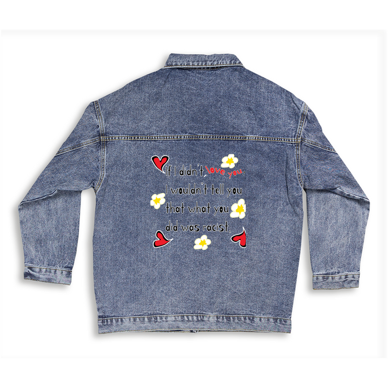 Love Wins (Anti-Racism) Denim Jacket | Black Pride Apparel