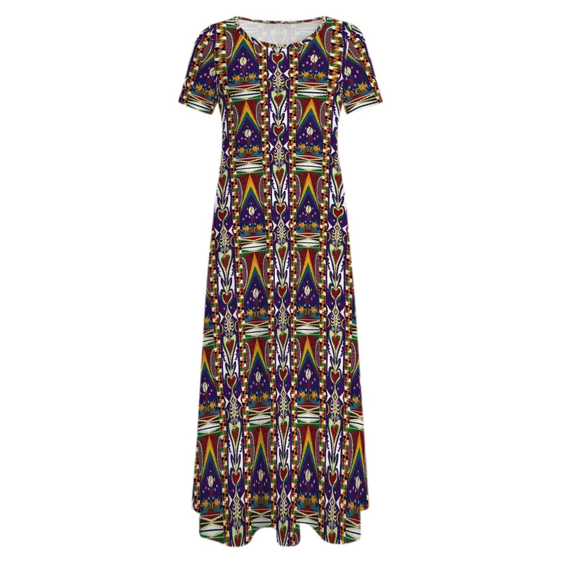 Watermelon Proud Short Sleeve Maxi Dress
