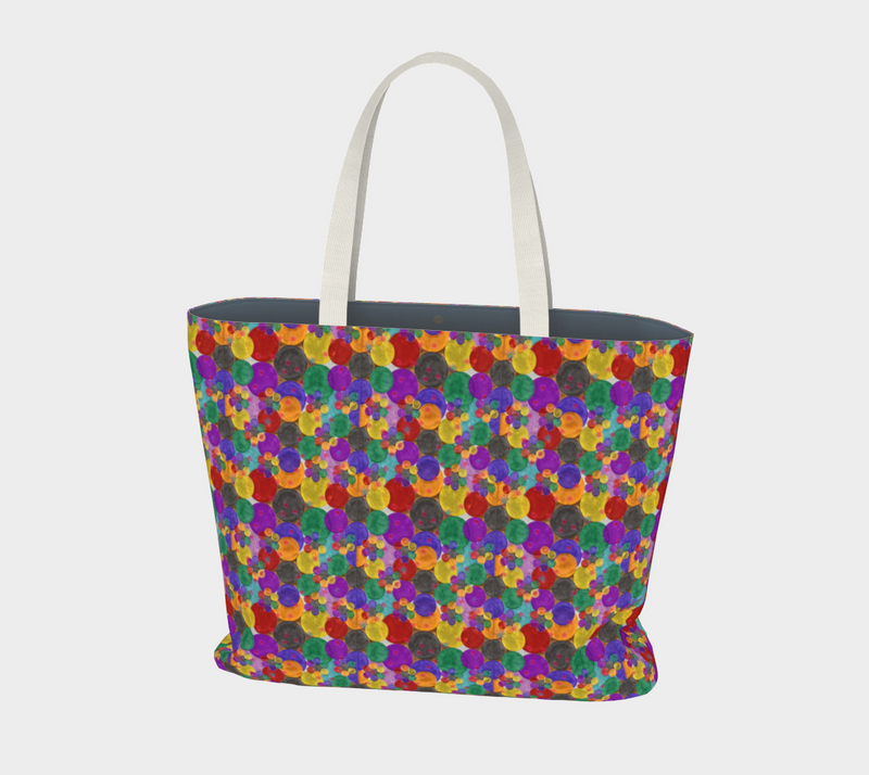 Bubbling With Pride Large Tote Bag | LGBTQ+ Pride Decor