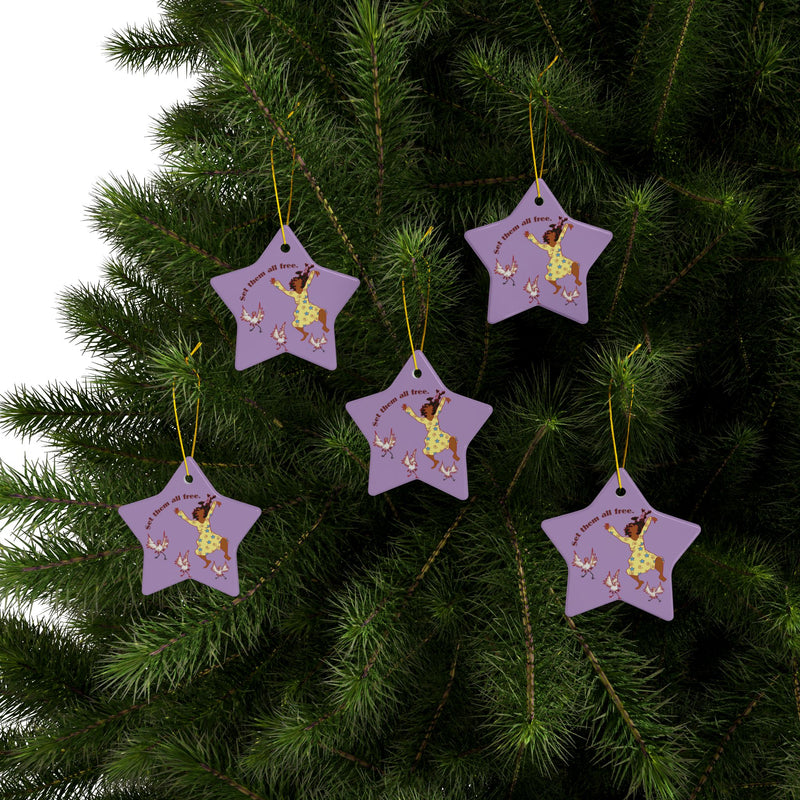 Set Em All Free Ceramic Ornaments (1,3,5,10 Pc sets) | Black Liberation Decor