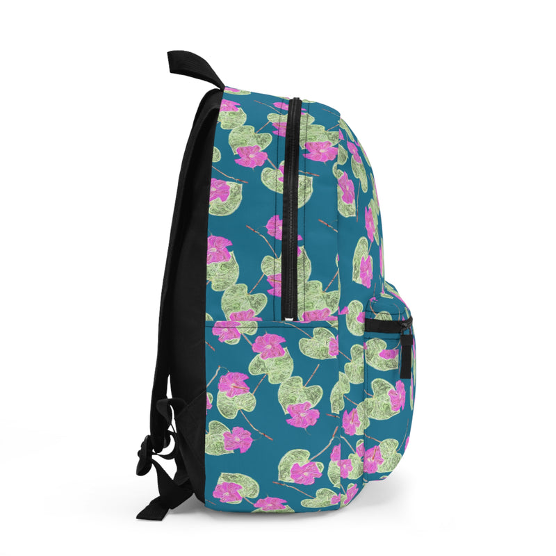 High John, Hey! Backpack — Teal, Pink & Green Patterned School Bag
