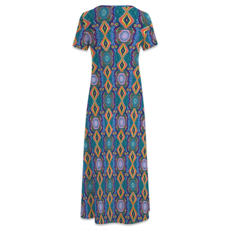 Bona Mod Short Sleeve Maxi Dress