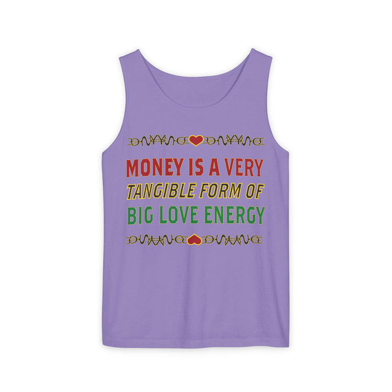 Money Is A Tangible Form Of Love Energy Tank Top | Black Wealth Affirmation