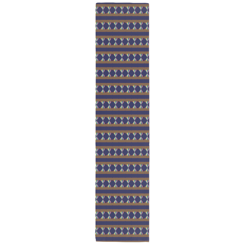 Vibing On The Wavelength Cotton Table Runner | Queer Art Decor
