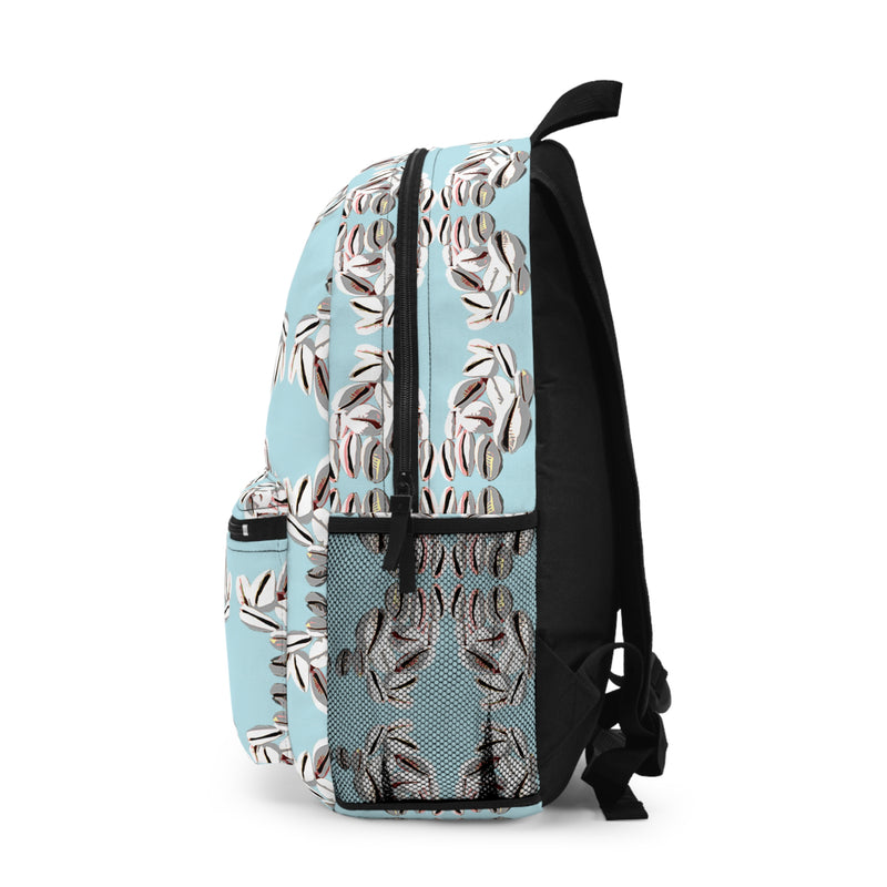 Truth Speaking Is wealth Backpack — Cowrie Shell Print School Bag