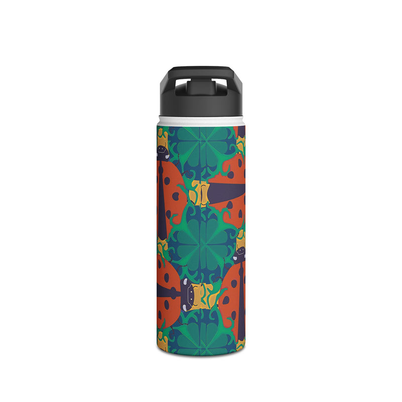 Ladybird Luck Stainless Water Bottle — Colorful Ladybug Forest Insulated Bottle