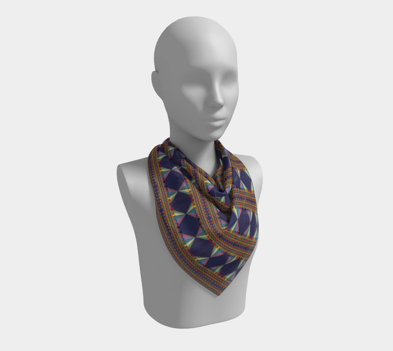 Vibing On The Wavelength Square Silk Scarf | Queer Art