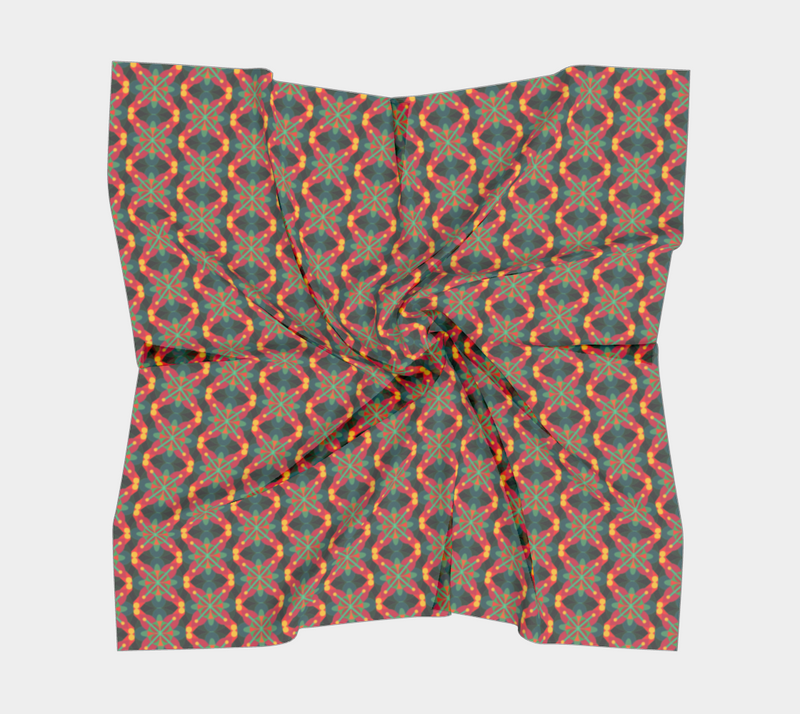 Spiritual Science Square Silk Scarf | Black Spiritual Art