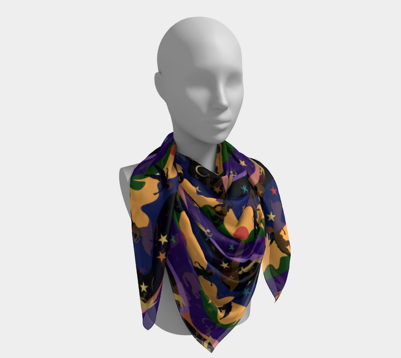 Autumn Dancers Silk Square | Afrocentric Fashion