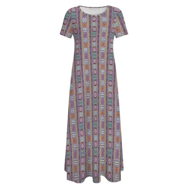 Jamii Crew Neck Short Sleeve Maxi Dress