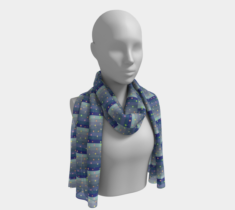 Winter Star Basket Long Scarf | Afrocentric Queer Art