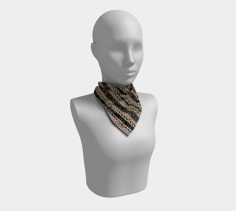 Fulani's Desire Square Silk Scarf | Afrocentric Fashion