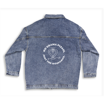 No Drama, Just The Romance Denim Jacket | Queer Art