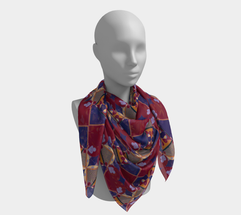 Ujamaa Square Silk Scarf | Afrocentric Fashion & Black Pride