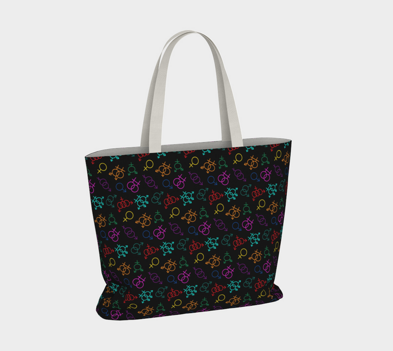 Come As You Are Large Tote Bag | Queer Affirming Art