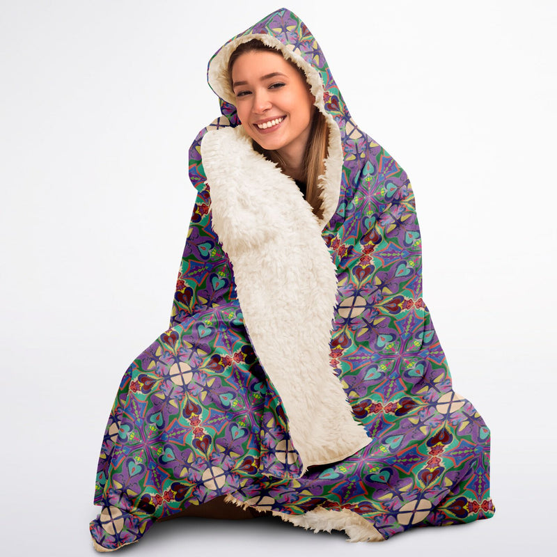 Immortal Life Of Pussyflowers Hooded Blanket