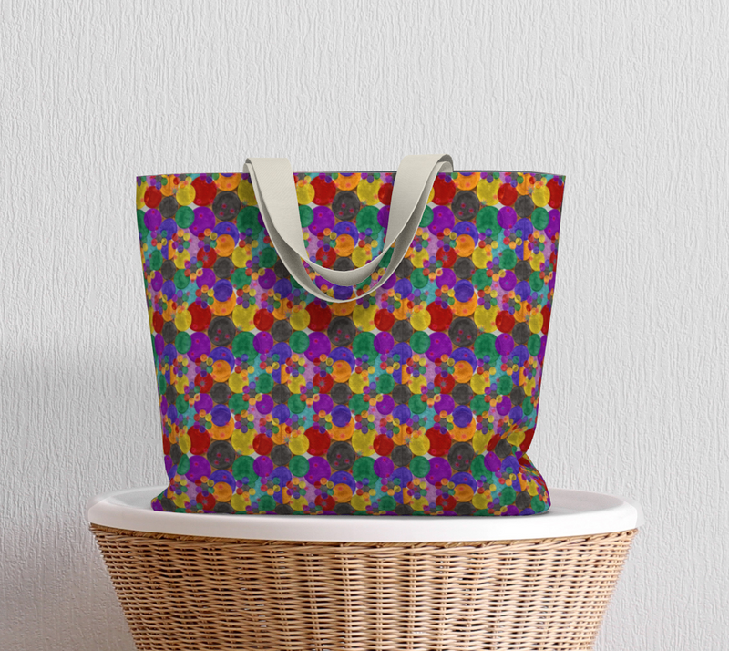 Bubbling With Pride Large Tote Bag | LGBTQ+ Pride Decor