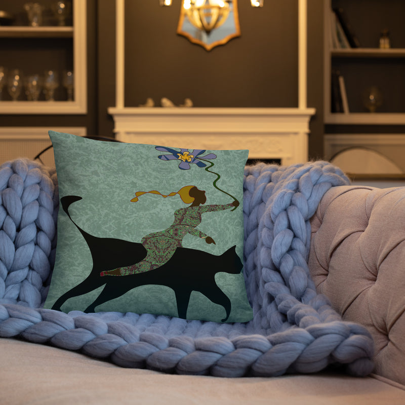 She Gives Throw Pillow | Black Women Empowerment