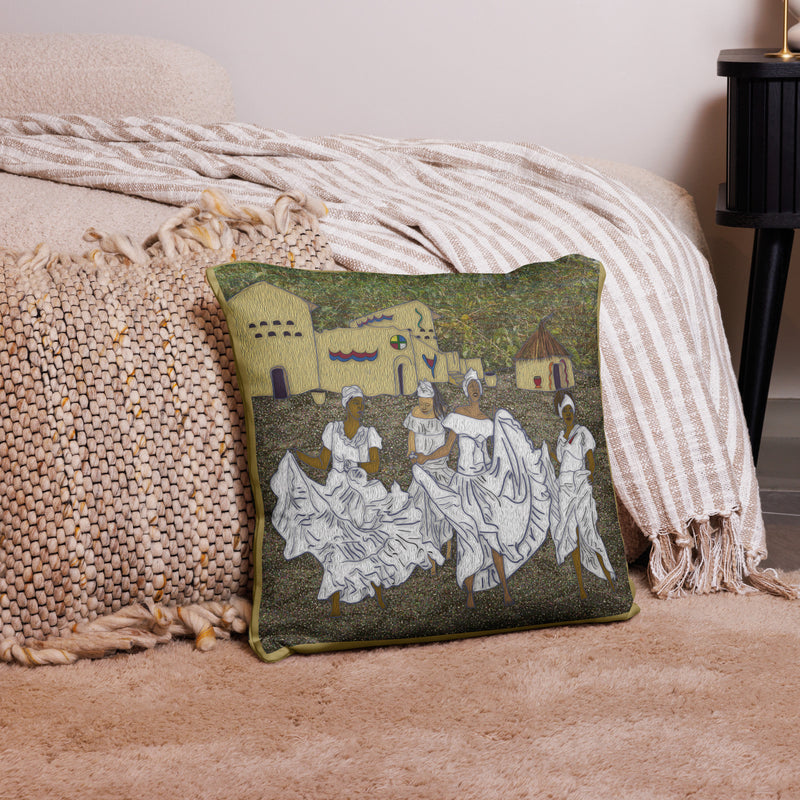 Celebration For Wombed Ones Throw Pillow | Black Queer Art