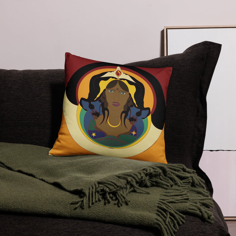 Spirit Mama Throw Pillow | Black Ancestor Veneration