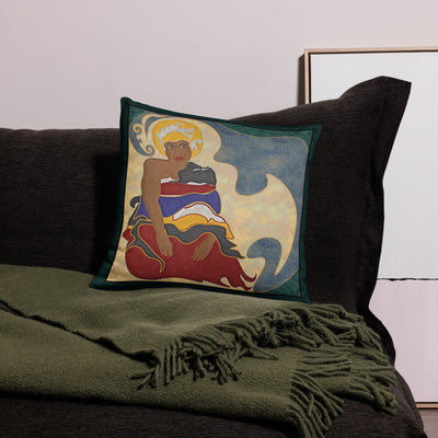 Queen Mother Throw Pillow | Black Women's Pride Decor