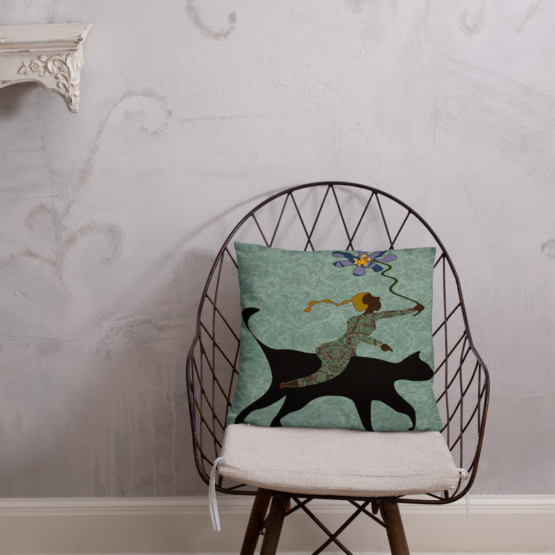 She Gives Throw Pillow | Black Women Empowerment