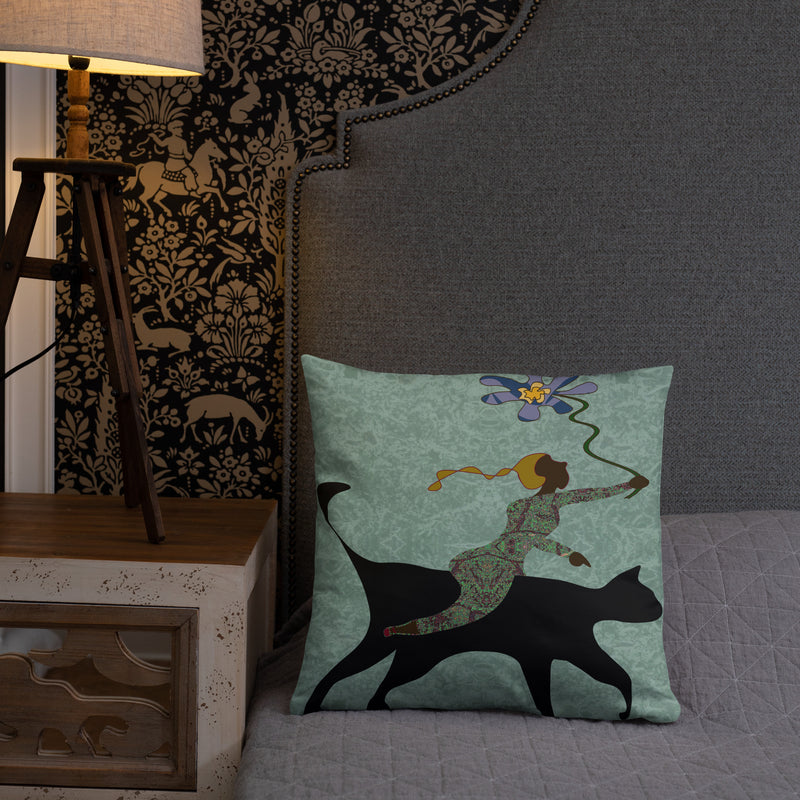 She Gives Throw Pillow | Black Women Empowerment