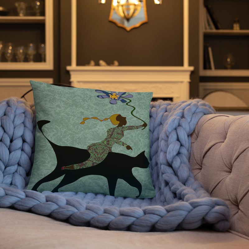 She Gives Throw Pillow | Black Women Empowerment