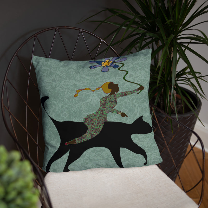 She Gives Throw Pillow | Black Women Empowerment