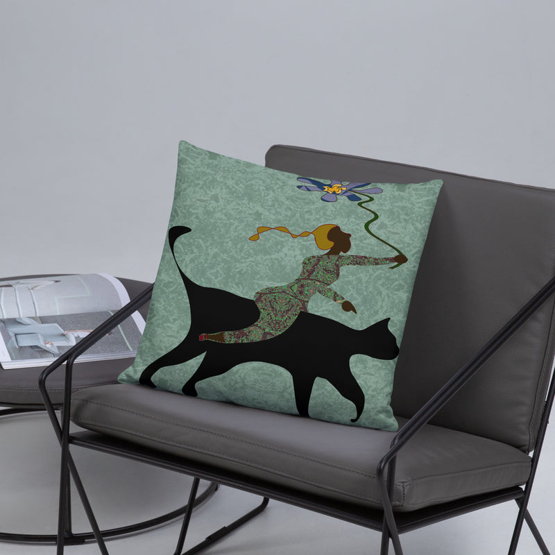 She Gives Throw Pillow | Black Women Empowerment