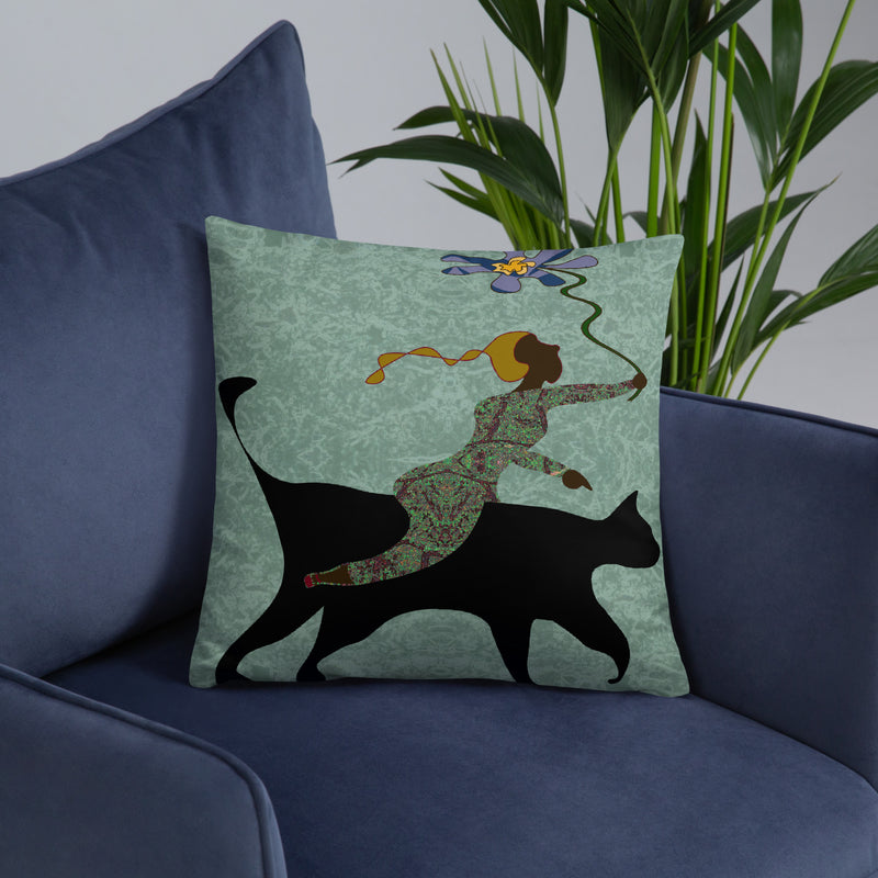 She Gives Throw Pillow | Black Women Empowerment