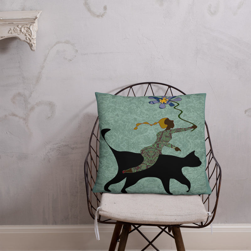 She Gives Throw Pillow | Black Women Empowerment