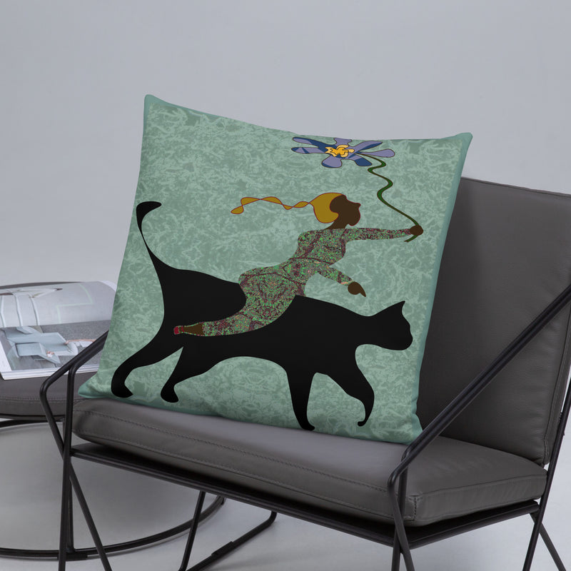 She Gives Throw Pillow | Black Women Empowerment