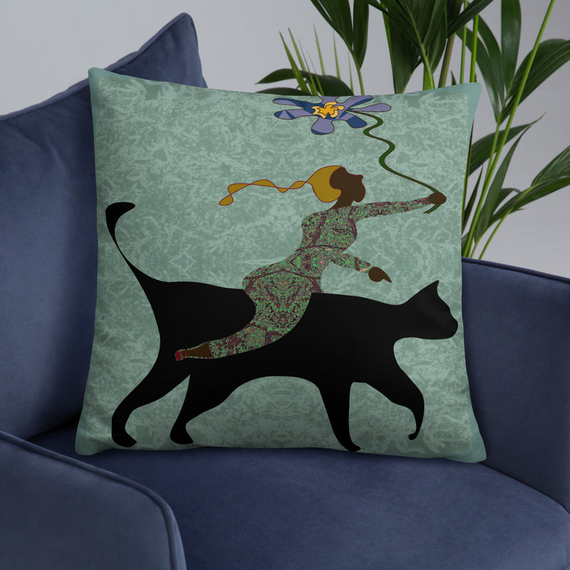 She Gives Throw Pillow | Black Women Empowerment