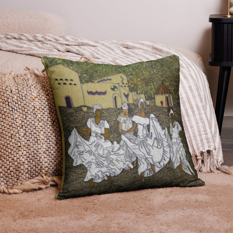Celebration For Wombed Ones Throw Pillow | Black Queer Art