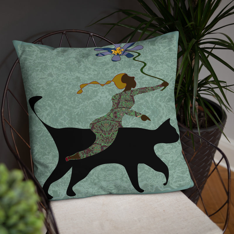 She Gives Throw Pillow | Black Women Empowerment