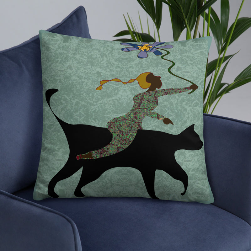 She Gives Throw Pillow | Black Women Empowerment