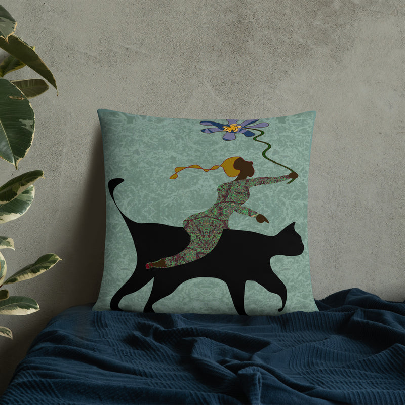 She Gives Throw Pillow | Black Women Empowerment
